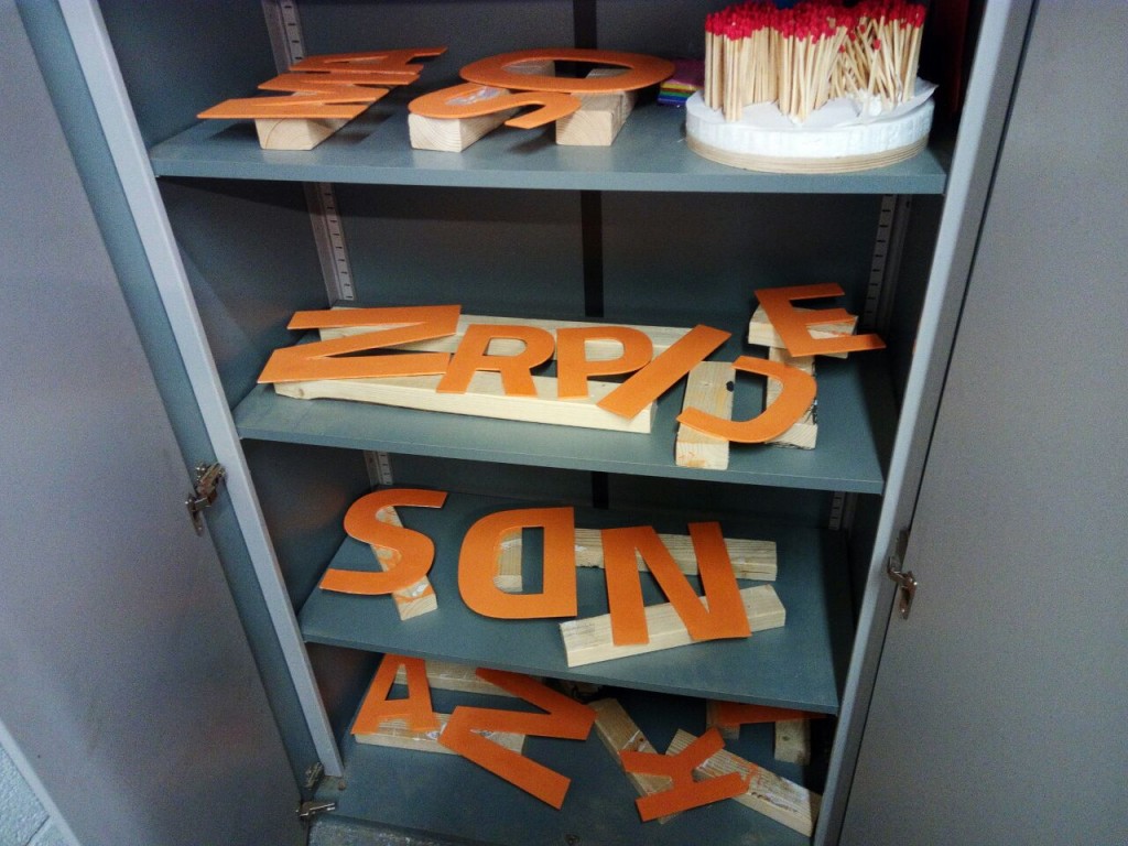 Letters overcoated